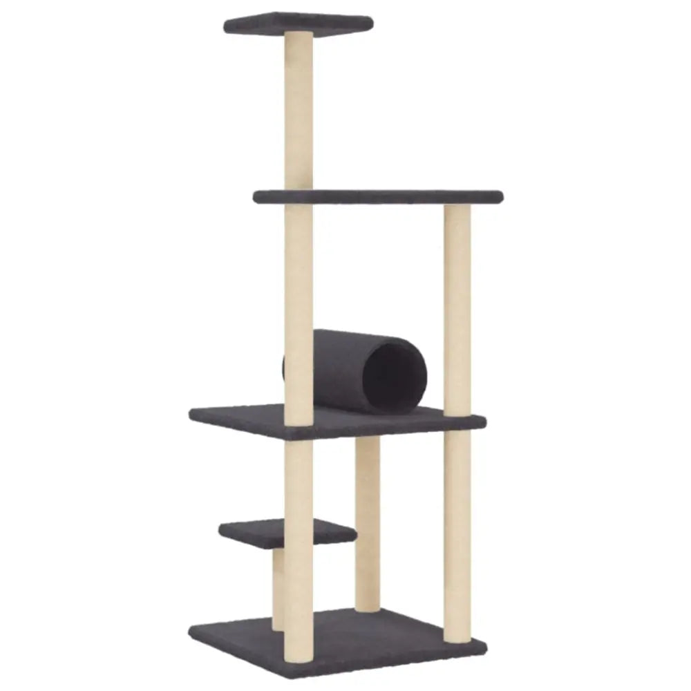 Vidaxl cat tree with sisal scratching posts dark grey 136