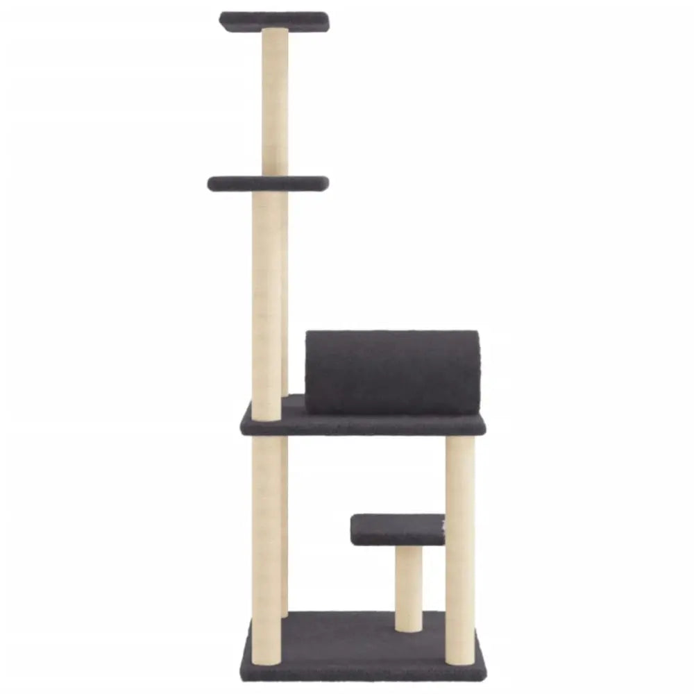 Vidaxl cat tree with sisal scratching posts dark grey 136