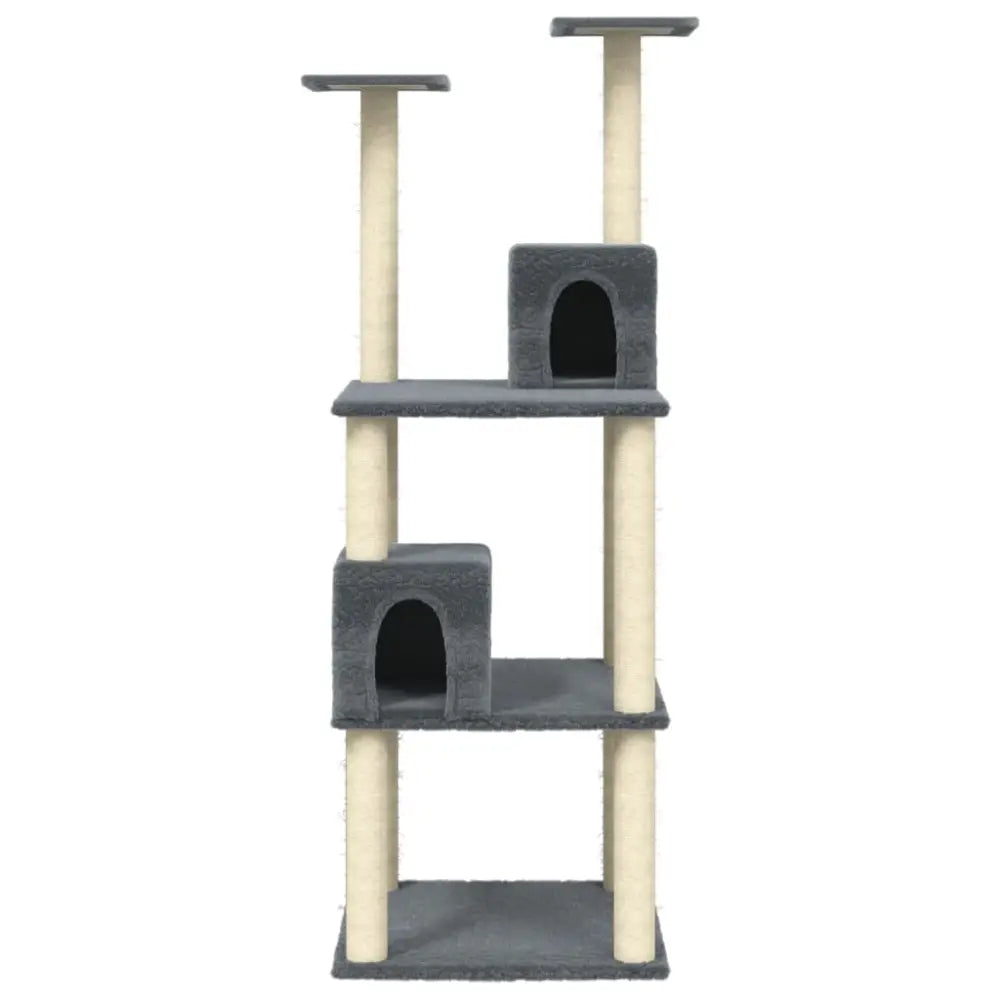 Vidaxl cat tree with sisal scratching posts dark grey 141