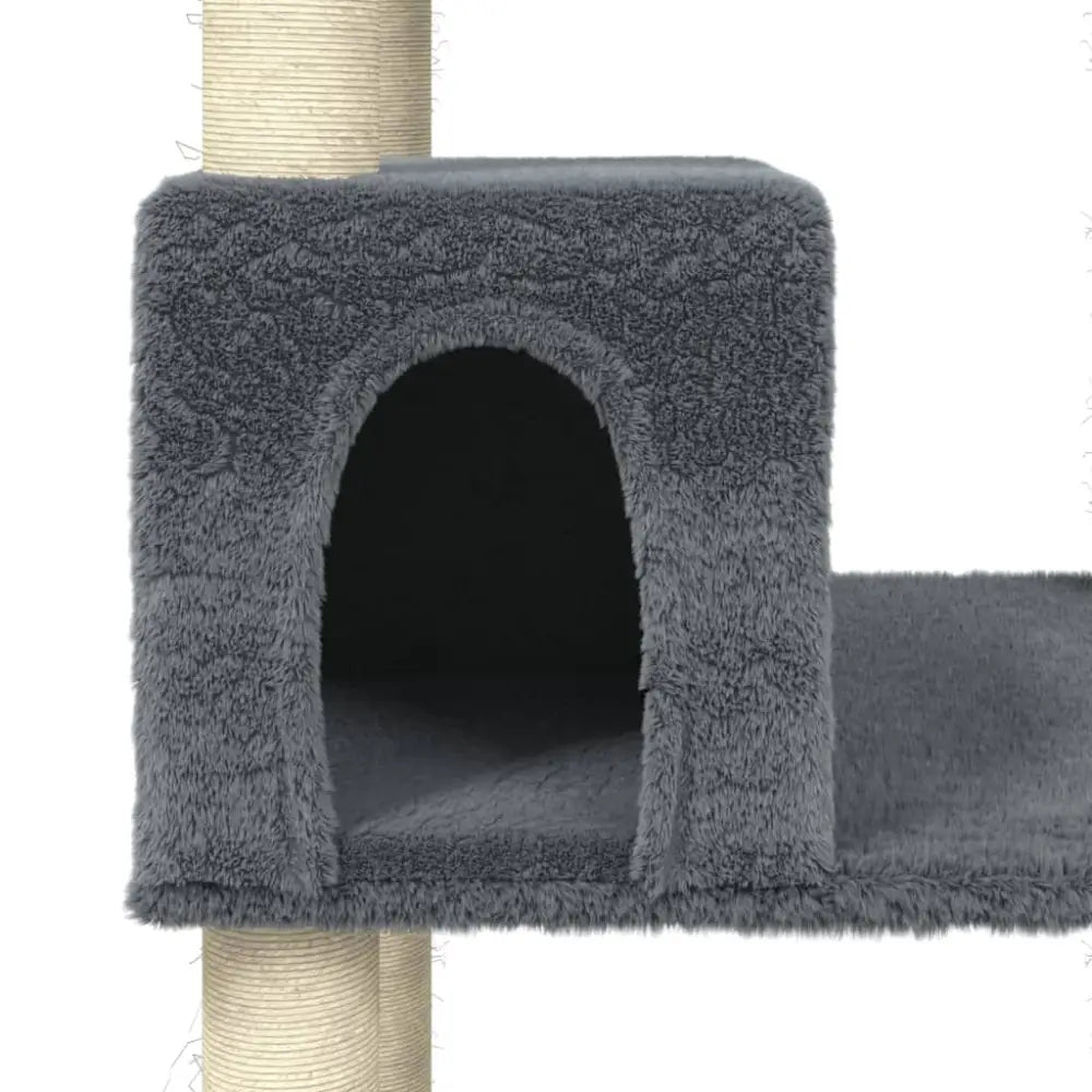 Vidaxl cat tree with sisal scratching posts dark grey 141