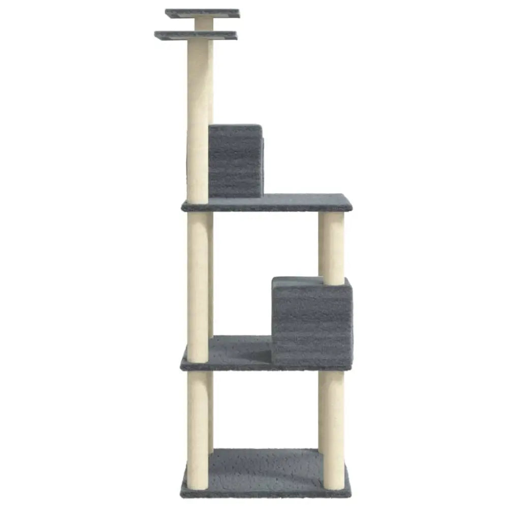 Vidaxl cat tree with sisal scratching posts dark grey 141