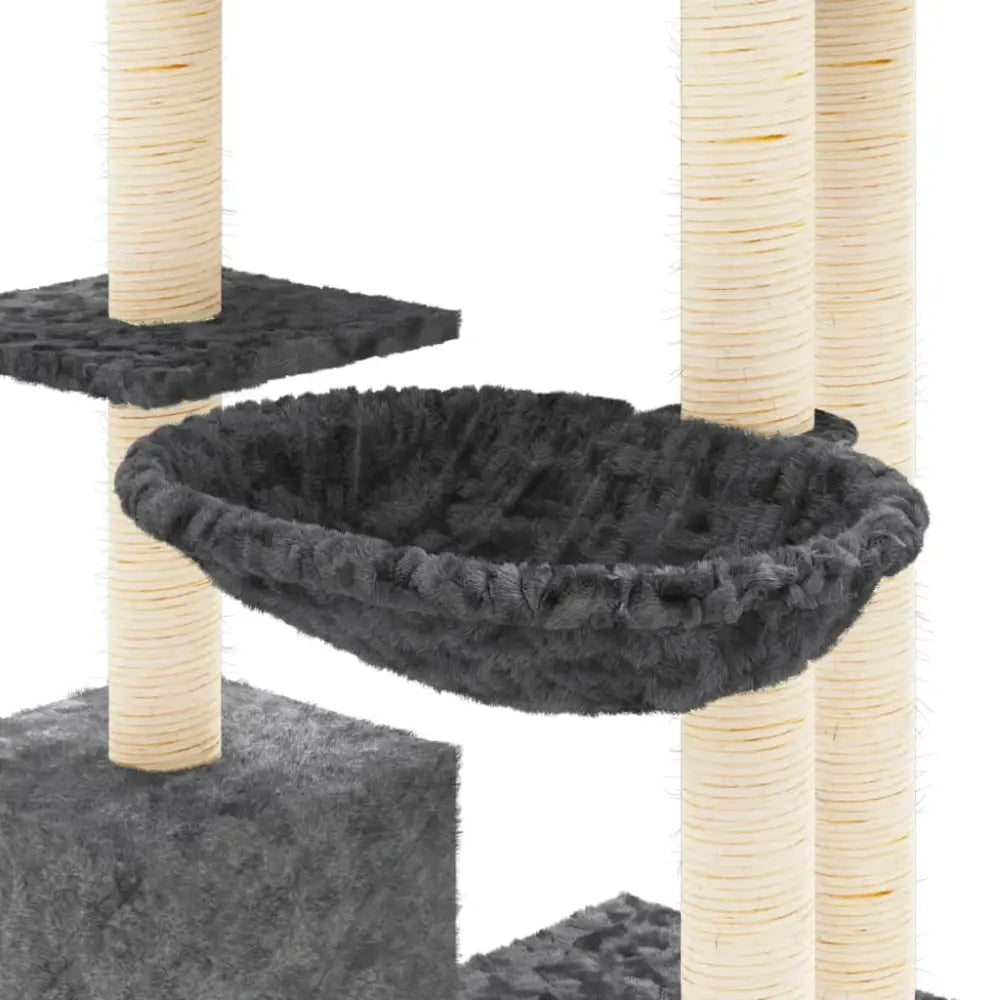 Vidaxl cat tree with sisal scratching posts dark grey 142