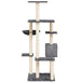 Vidaxl cat tree with sisal scratching posts dark grey 142