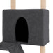 Vidaxl cat tree with sisal scratching posts dark grey 143