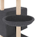 Vidaxl cat tree with sisal scratching posts dark grey 143