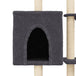 Vidaxl cat tree with sisal scratching posts dark grey 145