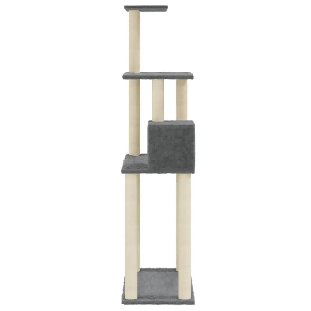 Vidaxl cat tree with sisal scratching posts dark grey 147