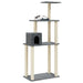 Vidaxl cat tree with sisal scratching posts dark grey 147