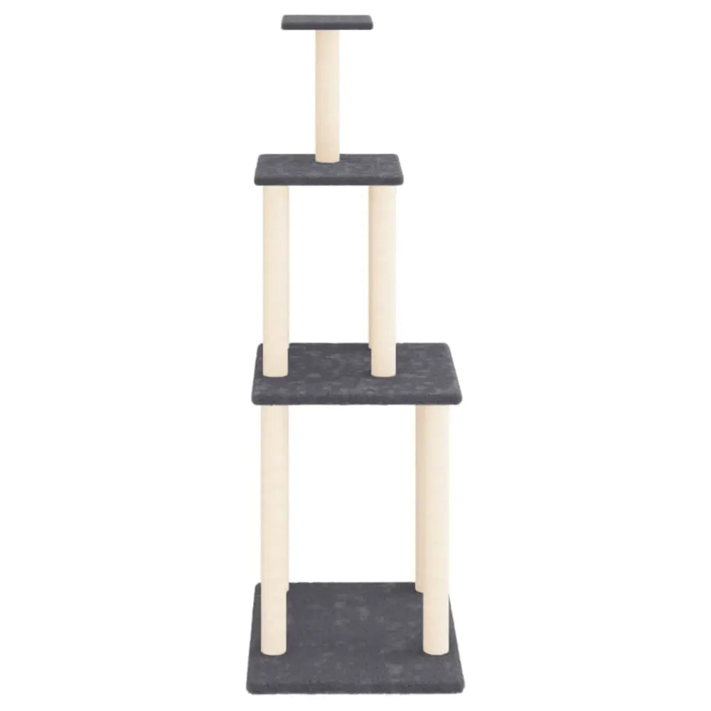 Vidaxl cat tree with sisal scratching posts dark grey 149