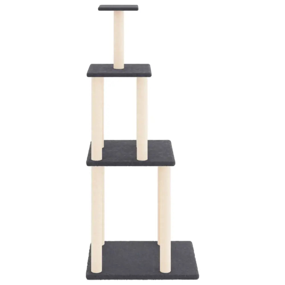 Vidaxl cat tree with sisal scratching posts dark grey 149