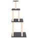 Vidaxl cat tree with sisal scratching posts dark grey 149