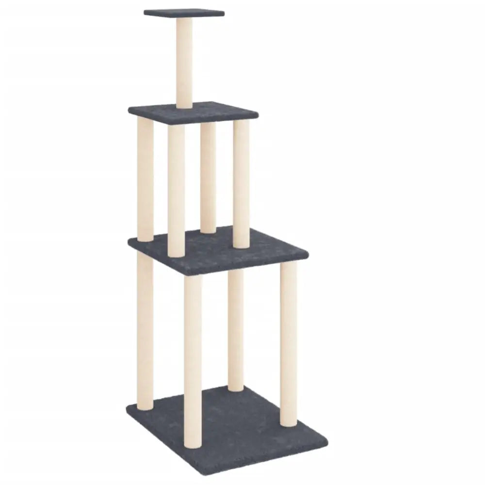 Vidaxl cat tree with sisal scratching posts dark grey 149