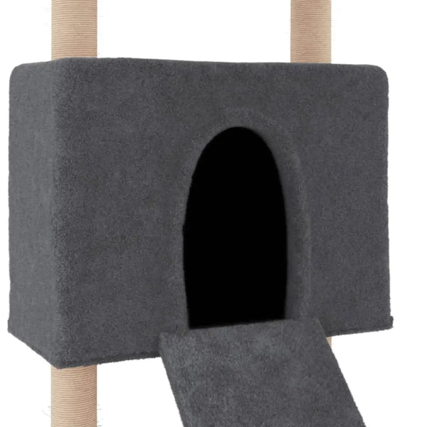 Vidaxl cat tree with sisal scratching posts dark grey 153