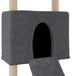 Vidaxl cat tree with sisal scratching posts dark grey 153