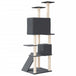 Vidaxl cat tree with sisal scratching posts dark grey 153