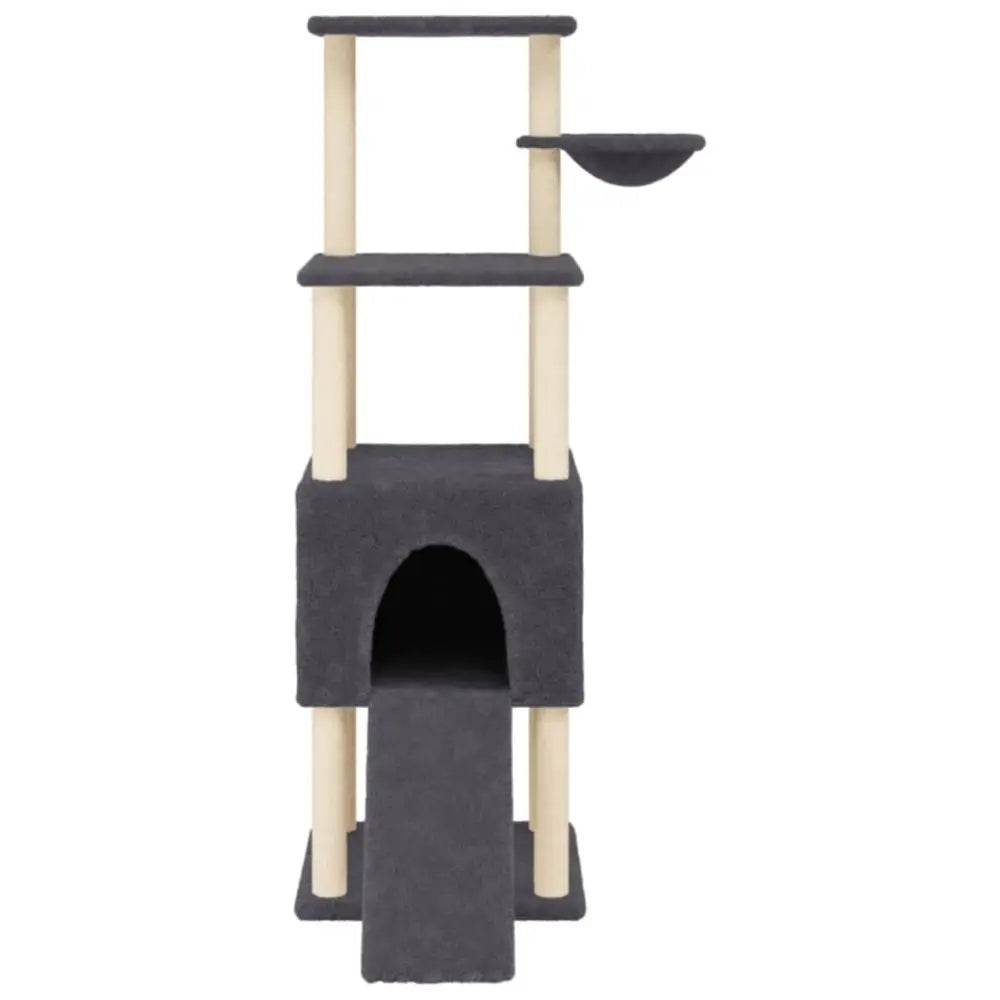 Vidaxl cat tree with sisal scratching posts dark grey 153