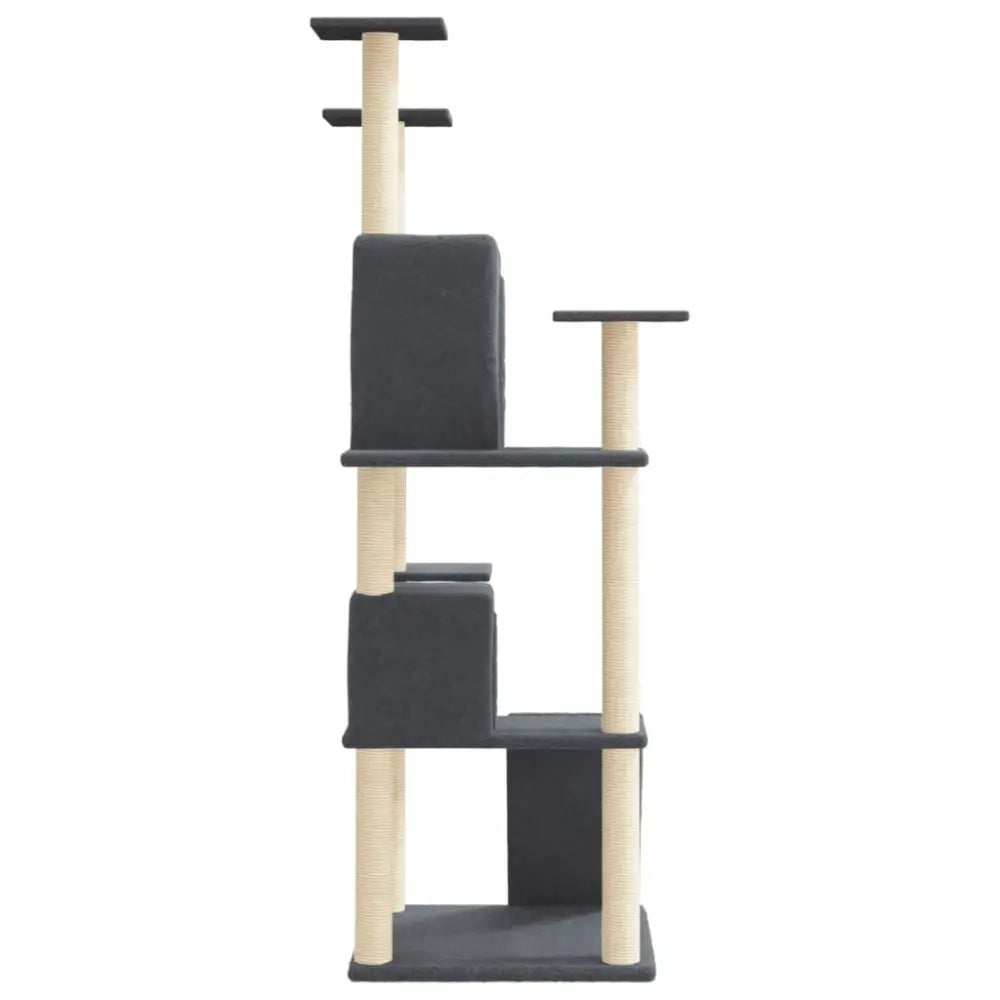 Vidaxl cat tree with sisal scratching posts dark grey 153