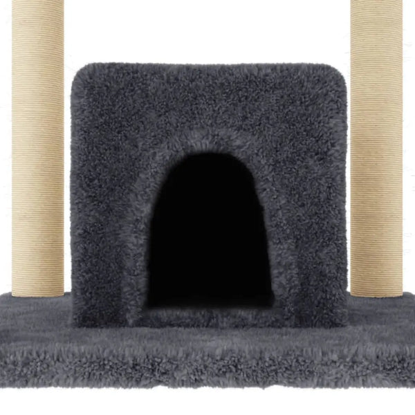 Vidaxl cat tree with sisal scratching posts dark grey 154