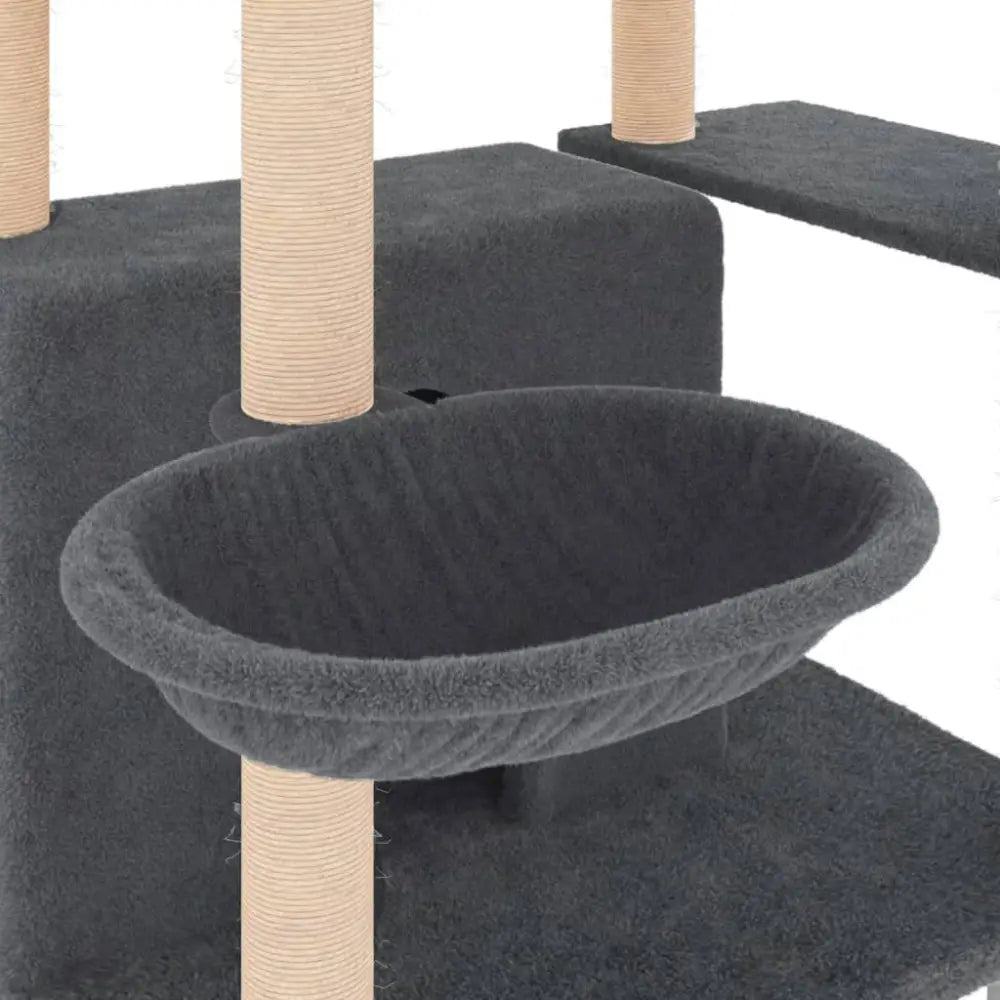 Vidaxl cat tree with sisal scratching posts dark grey 166