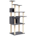 Vidaxl cat tree with sisal scratching posts dark grey 166