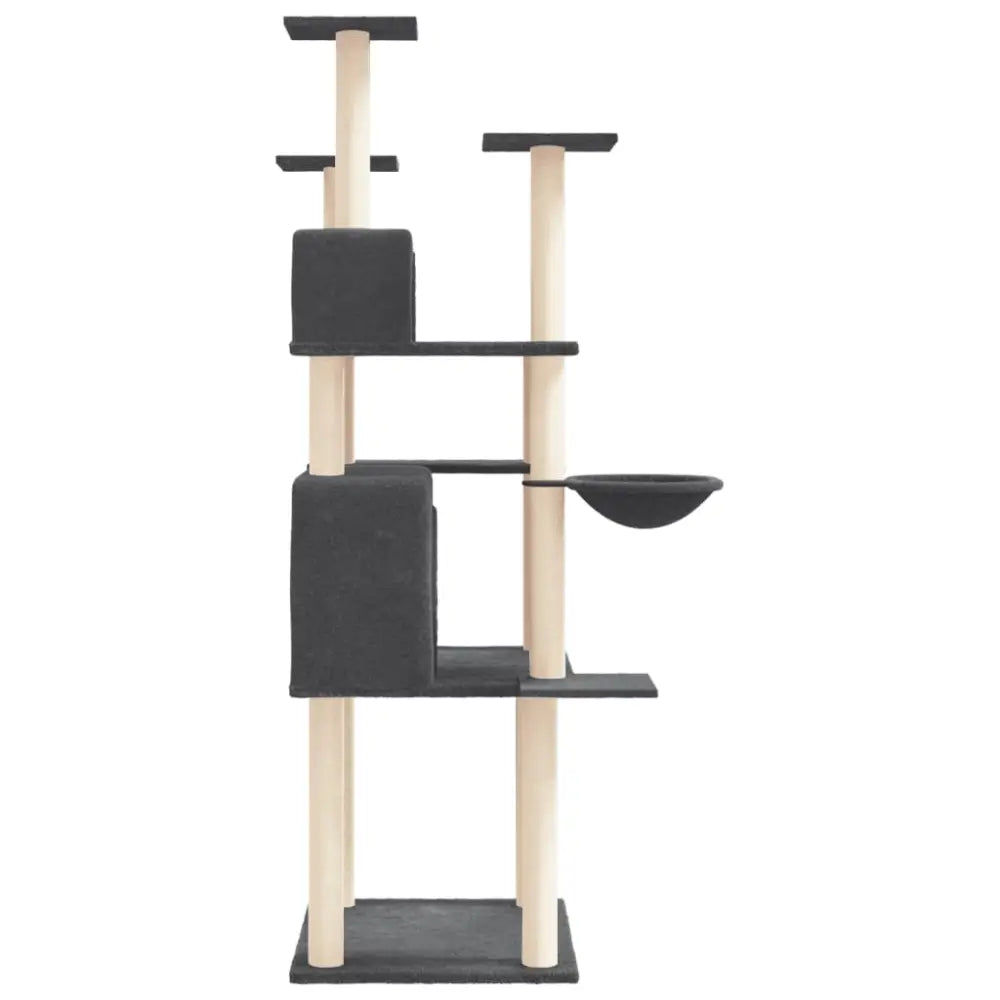 Vidaxl cat tree with sisal scratching posts dark grey 166