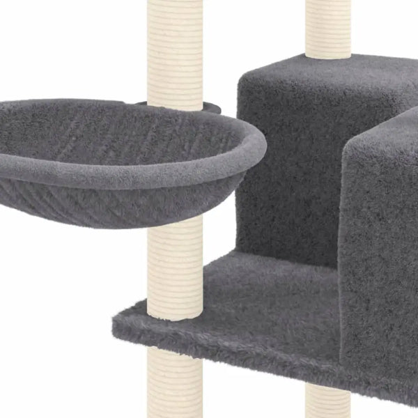 Vidaxl cat tree with sisal scratching posts dark grey 167