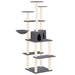 Vidaxl cat tree with sisal scratching posts dark grey 167