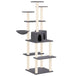 Vidaxl cat tree with sisal scratching posts dark grey 167