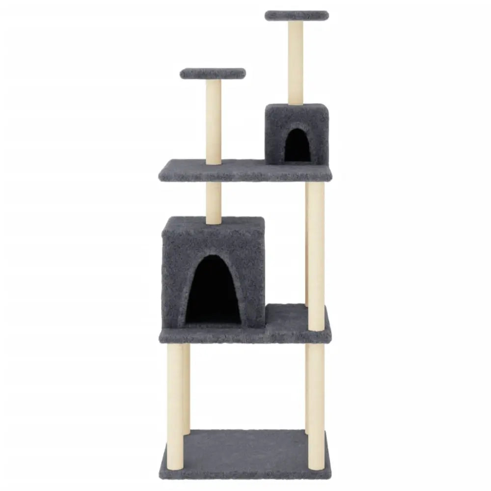 Vidaxl cat tree with sisal scratching posts dark grey 167