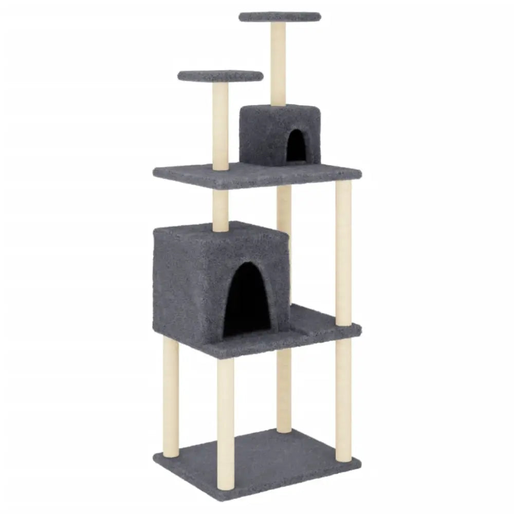 Vidaxl cat tree with sisal scratching posts dark grey 167