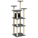 Vidaxl cat tree with sisal scratching posts dark grey 171