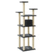 Vidaxl cat tree with sisal scratching posts dark grey 171