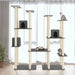 Vidaxl cat tree with sisal scratching posts dark grey 174