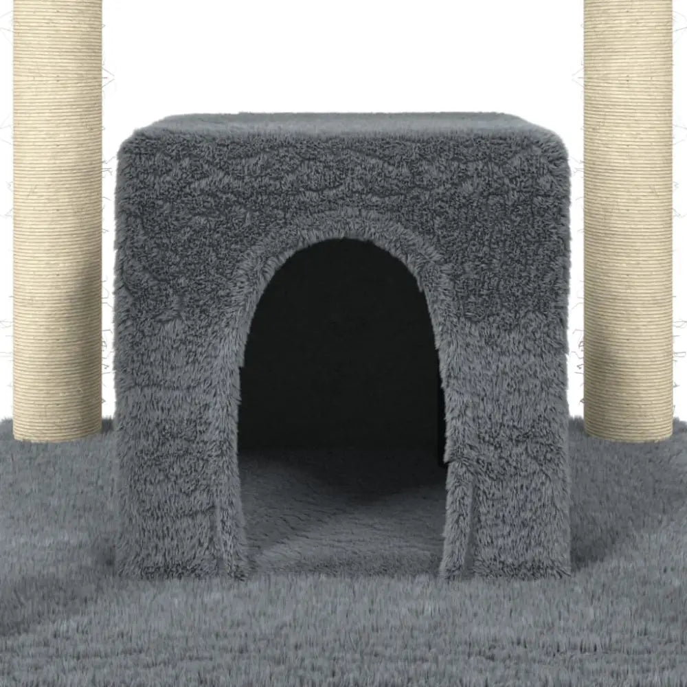 Vidaxl cat tree with sisal scratching posts dark grey 174