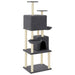 Vidaxl cat tree with sisal scratching posts dark grey 180