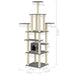 Vidaxl cat tree with sisal scratching posts dark grey 183