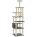 Vidaxl cat tree with sisal scratching posts dark grey 183