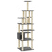 Vidaxl cat tree with sisal scratching posts dark grey 183