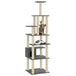 Vidaxl cat tree with sisal scratching posts dark grey 183