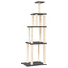 Vidaxl cat tree with sisal scratching posts dark grey 183