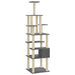 Vidaxl cat tree with sisal scratching posts dark grey 183