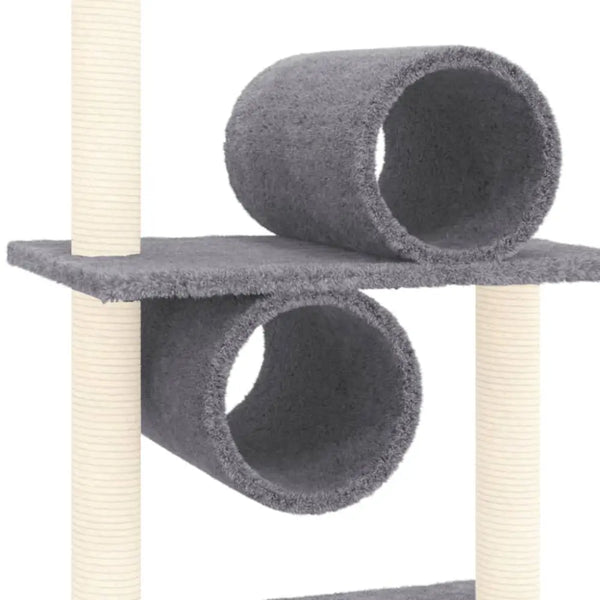 Vidaxl cat tree with sisal scratching posts dark grey 279