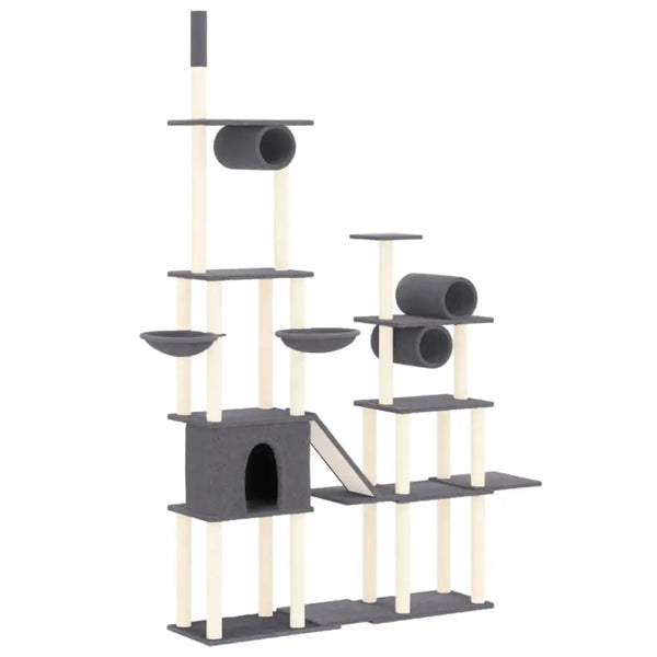 Vidaxl cat tree with sisal scratching posts dark grey 279