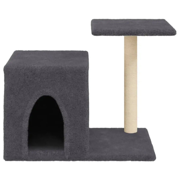 Vidaxl cat tree with sisal scratching posts dark grey 50.5