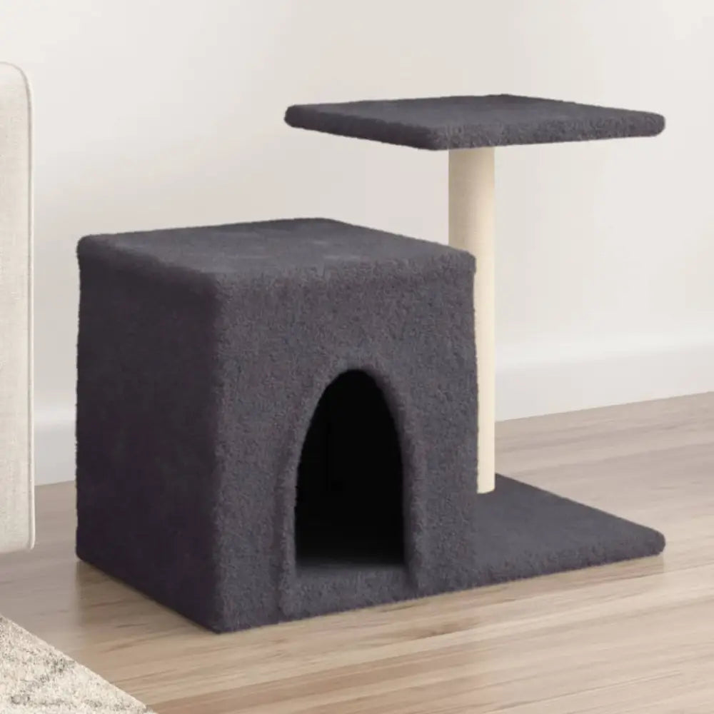 Vidaxl cat tree with sisal scratching posts dark grey 50.5