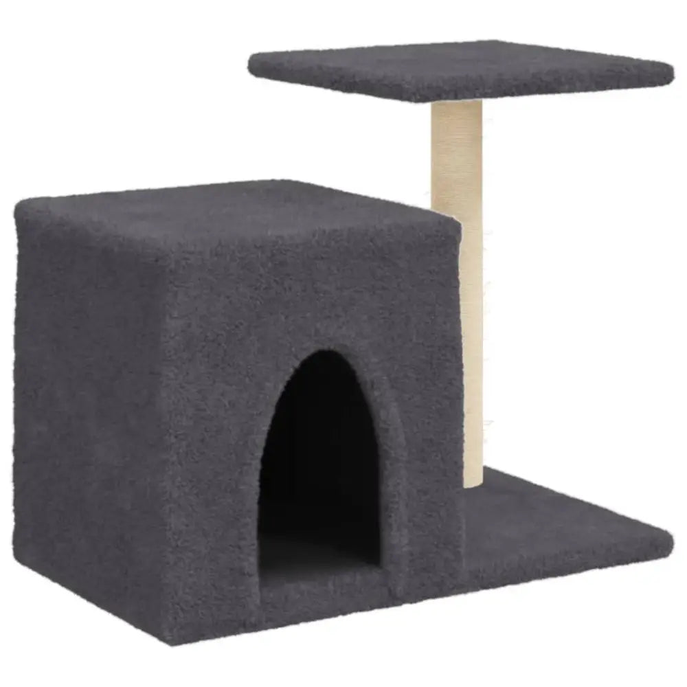 Vidaxl cat tree with sisal scratching posts dark grey 50.5