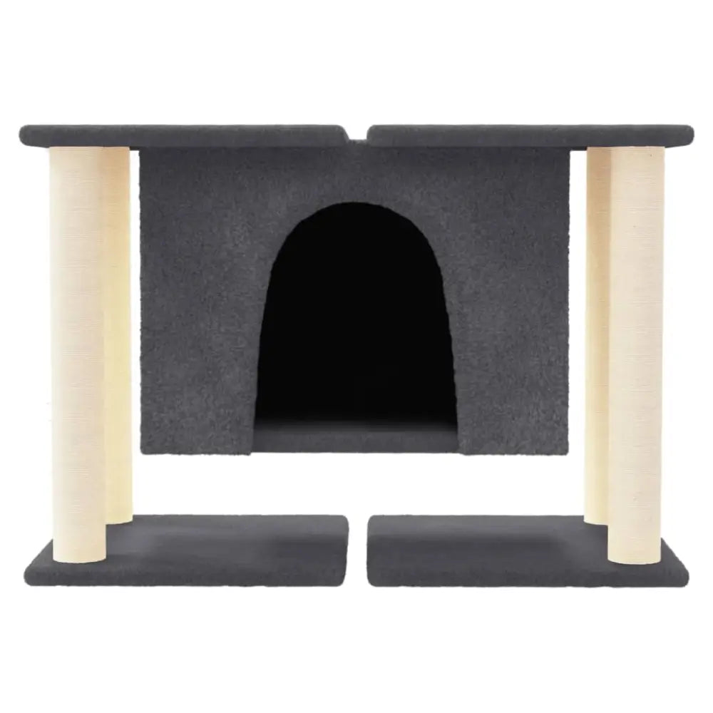 Vidaxl cat tree with sisal scratching posts dark grey 50 cm