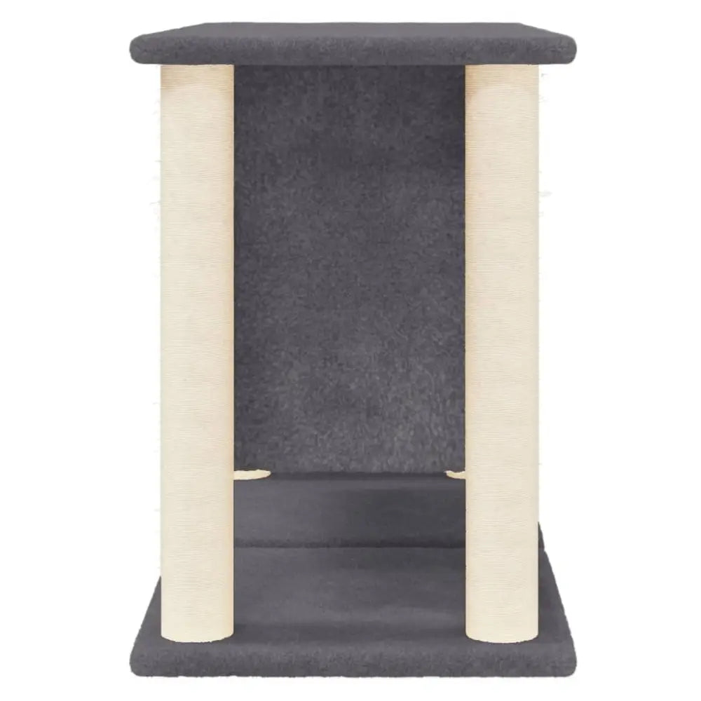 Vidaxl cat tree with sisal scratching posts dark grey 50 cm