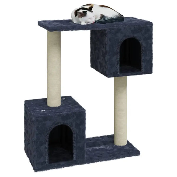 Vidaxl cat tree with sisal scratching posts dark grey 60 cm