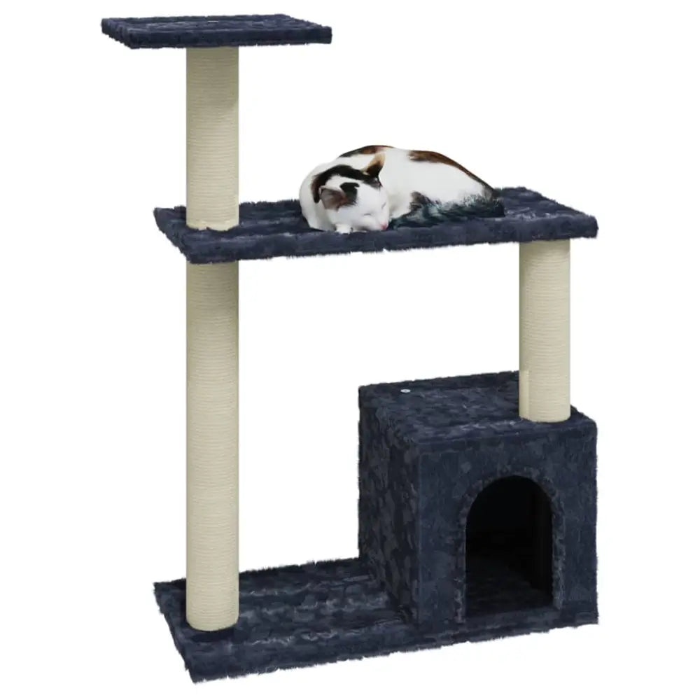 Vidaxl cat tree with sisal scratching posts dark grey 70 cm